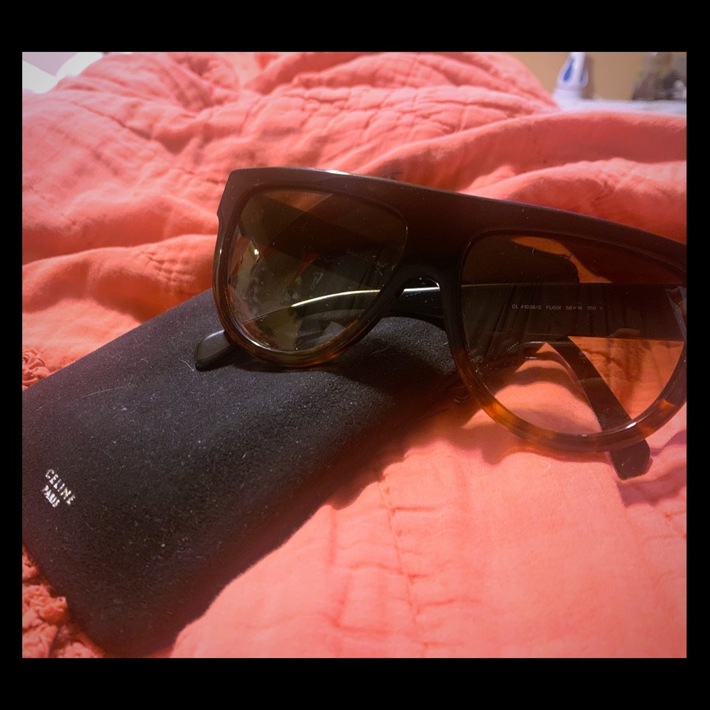 Celine Aviator Sunglasses in Acetate in Havana